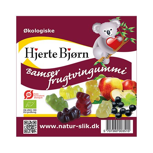 Coala Frugtsaftbamser Hjertebjørn ø  Bull  80 G