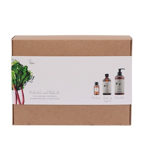 Naturfarm Vegan Gaveæske Ansigts  Og Kropsolie Bodylotion Og Shampoo