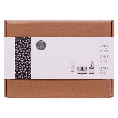 Gaveæske Caviar Cleansing Gel Day Creme  Eye Serum Værdi 435    1 Stk