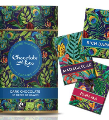 Gavedåse Chokolade Rich Dark ø 30 Stk  3 Var Chocolate   Love