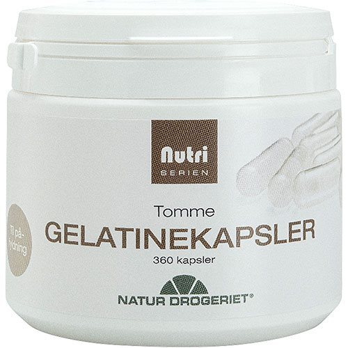 Tomme Gelatine Kapsler   360 Stk