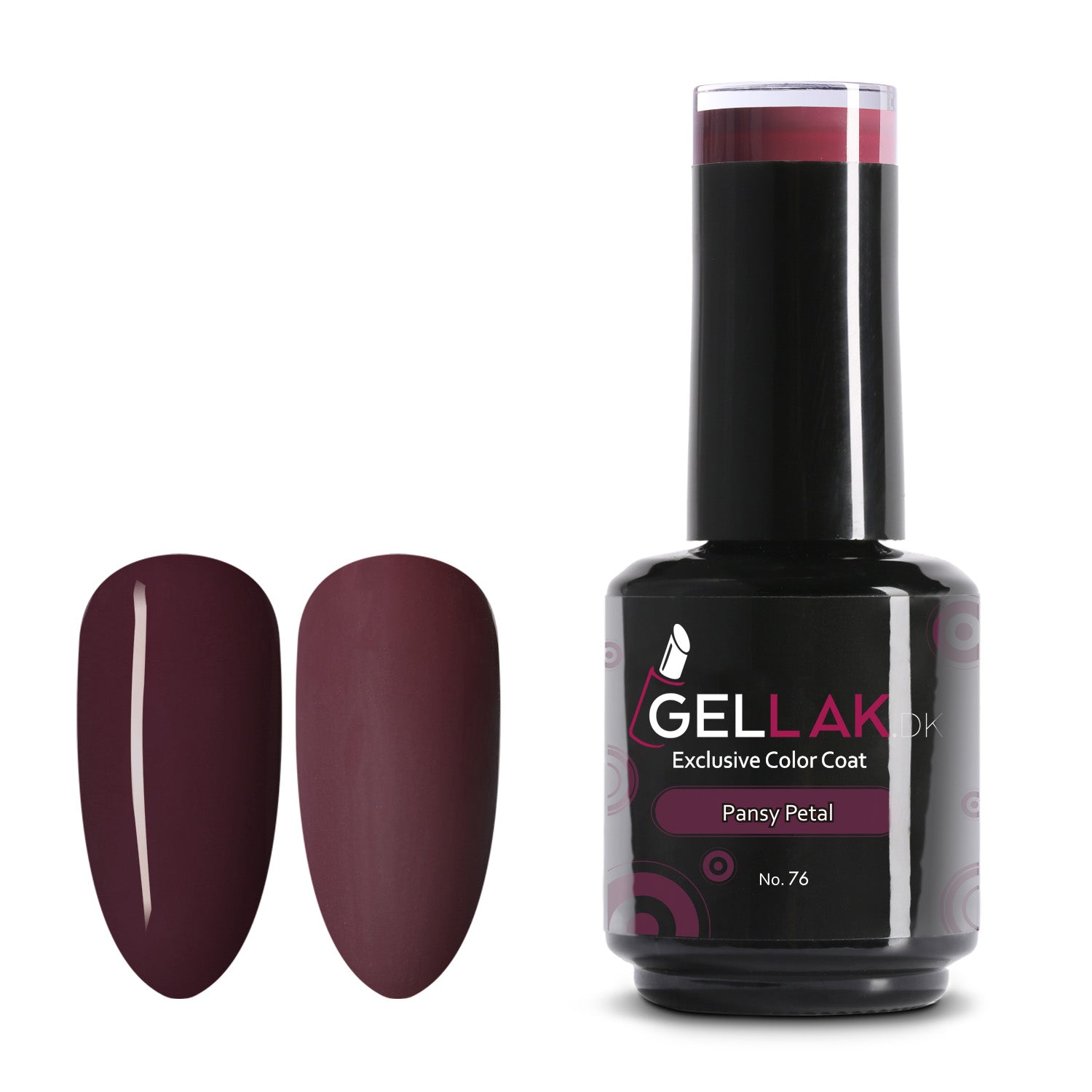 Gel Neglelak Rød Brun 15 Ml Pansy Petal No 76 Gellak Dk