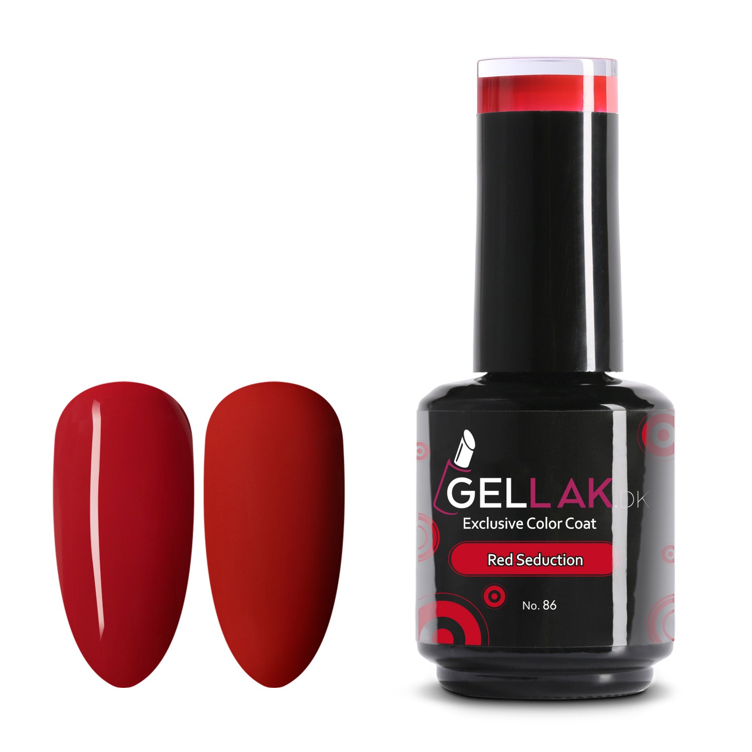 Gel Neglelak Rød 15 Ml Red Seduction No 86 Gellak Dk