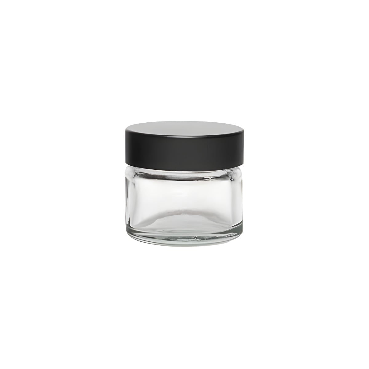 Glas Bøtte 15 Ml Klar Med Sort Skruelåg Og Tætningspude Hedenhus Til Cremer Lotions ø 40 Mm H 37 Mm
