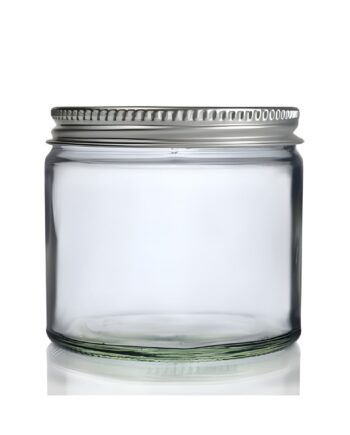 Glas Krukke 250 Ml Med Aluminiumslåg  Klar Glas  Tætlukkende Skumpude   Hedenhus   Velegnet Til Cremer  Salver  7 7x8 6 Cm