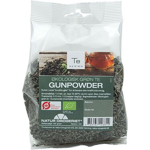 Grøn Te Gunpowder økologisk   100 Gram