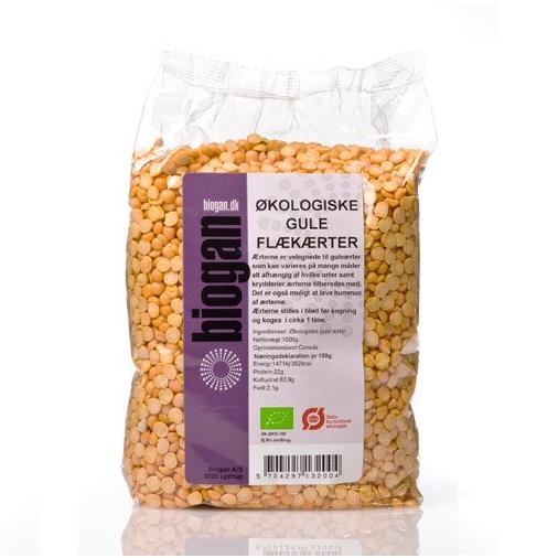 Biogan Gule Flækærter ø  1kg