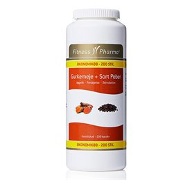 Fitness Pharma Gurkemeje   Sort Peber  Bull  200 Kap