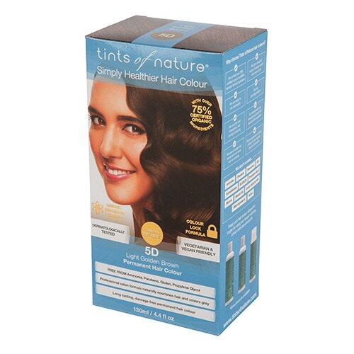 Tints Of Nature Hårfarve  5d Light Golden Brown   130ml