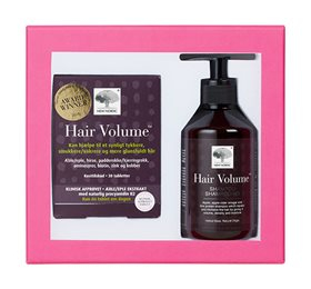 New Nordic Hair Volume Gaveæske   Værdi 396  Hair Volume 30 Tab   Shampoo 250 Ml