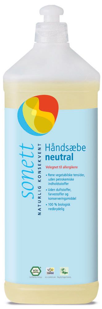 Sonett Håndsæbe Neutral Flydende 1 Ltr