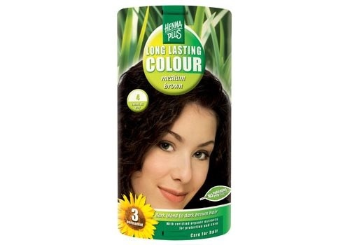 Hennaplus 4 Hårfarve Medium Brown Long Lasting Colour   40 Ml