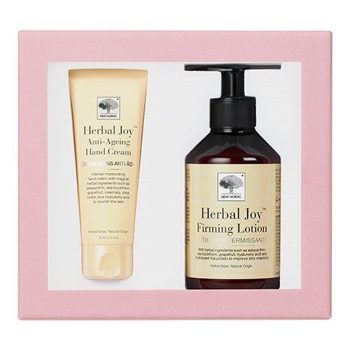New Nordic Herbal Joy Gaveæske   Herbal Joy Hand Cream 75 Ml  Firming Lotion 250 Ml