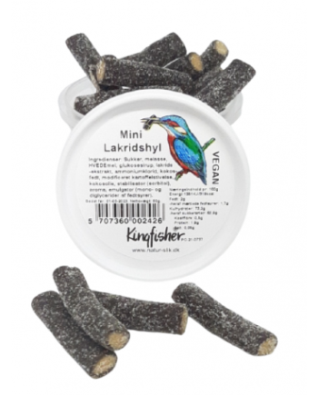Kingfischer Mini Lakridshyl Vegan 60g