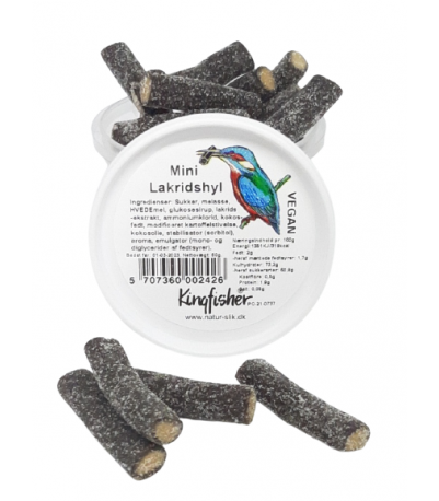Kingfischer Mini Lakridshyl Vegan 60g