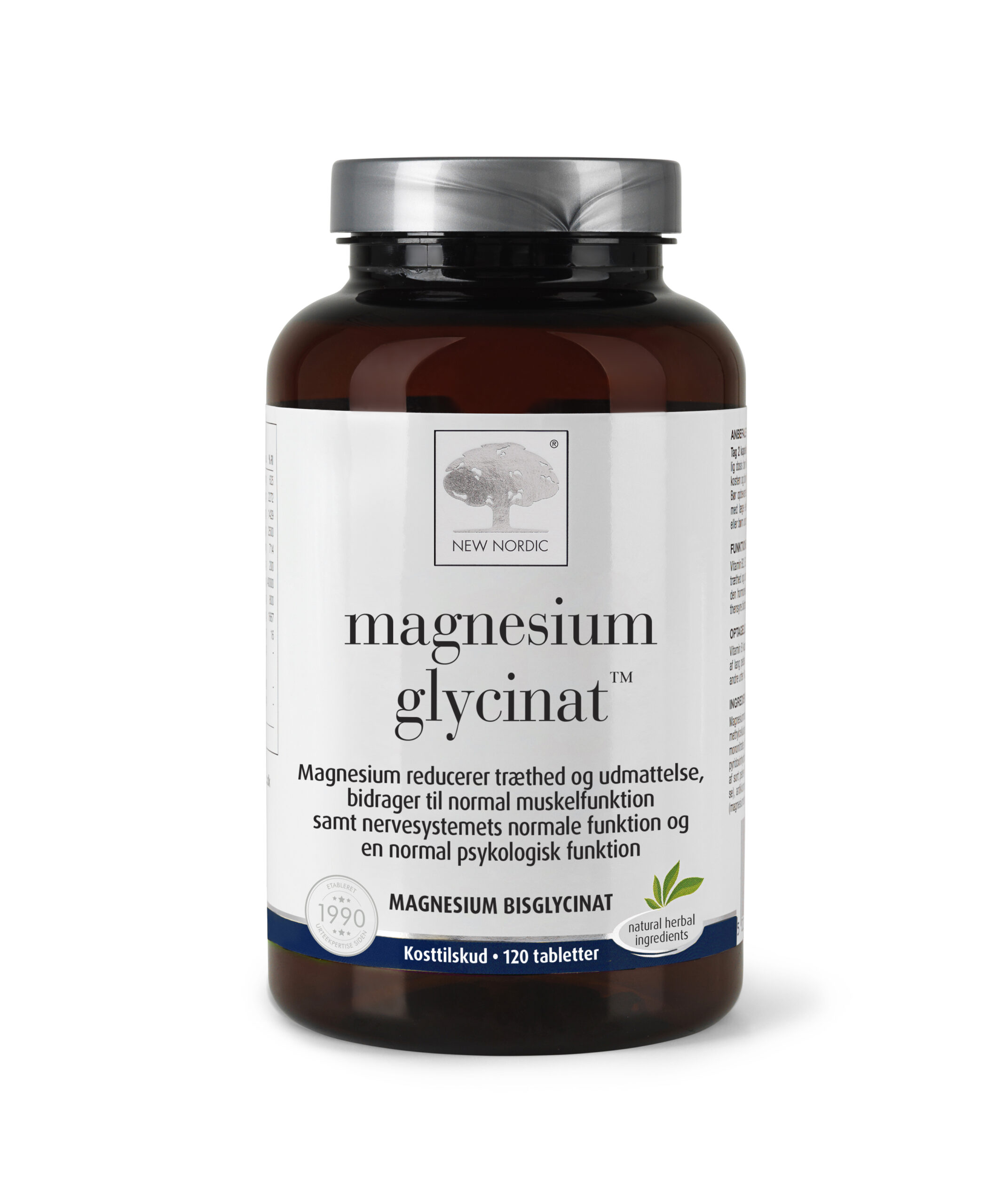 New Nordic Magnesium Glycinat 120 Tabl 3 For 447