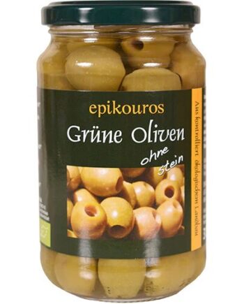 Oliven Grønne U Sten Græsk øko    315 Gram