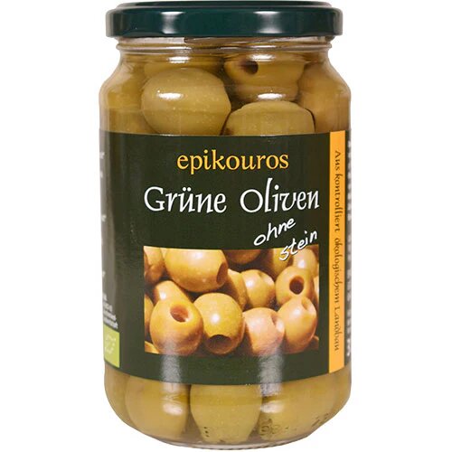 Oliven Grønne U Sten Græsk øko 315 Gram