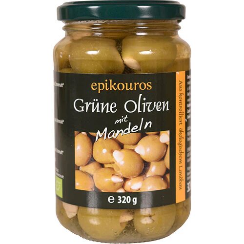Oliven Grønne M Mandler øko 320 Gram