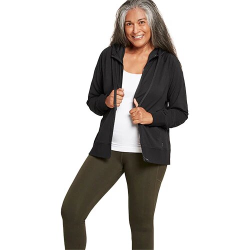 Women S Weekend Zip Up Hoodie Black Str  Xs