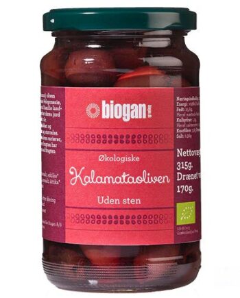 Oliven Kalamata U  Sten øko    340 Gram
