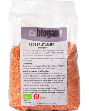 Røde Splitlinser øko    750 Gram
