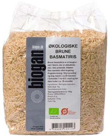 Basmatiris Brune øko    1 Kg