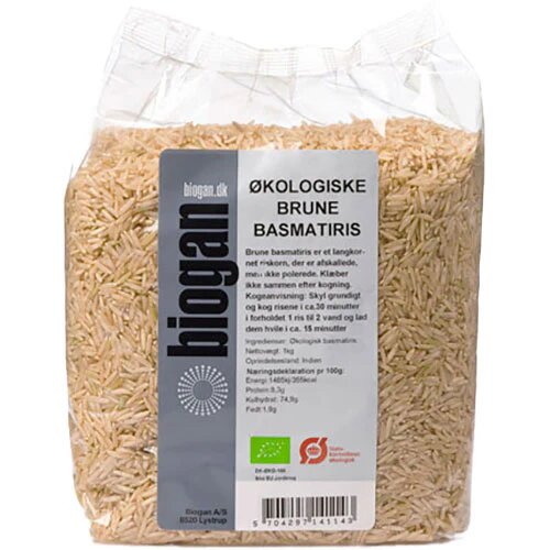 Basmatiris Brune øko 1 Kg