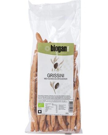 Grissini M  Oliven Og Krydderier øko    160 Gram