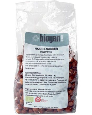 Hasselnødder øko    400 Gram