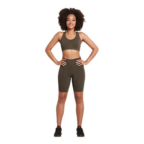 Racerback Sports Bra Dark Olive Str Xs