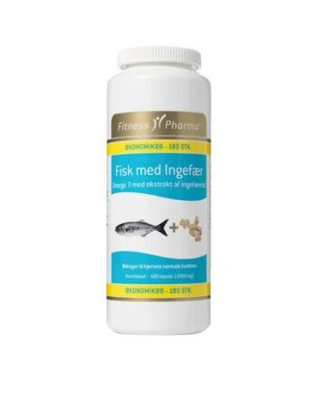Fisk M  Ingefær Fitness Pharma   180 Kapsler