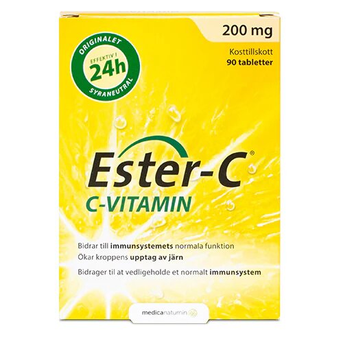 Ester C Vitamin 200 Mg 90 Tabletter