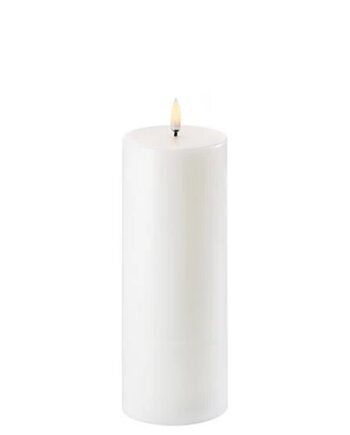 Led Bloklys  Nordic White  Smooth  7 8x20 Cm