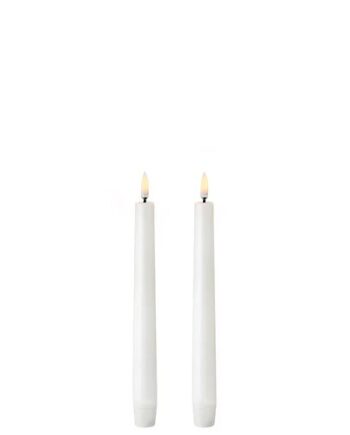 Led Kronelys  Nordic White  Smooth  2 Pack  2 3x20