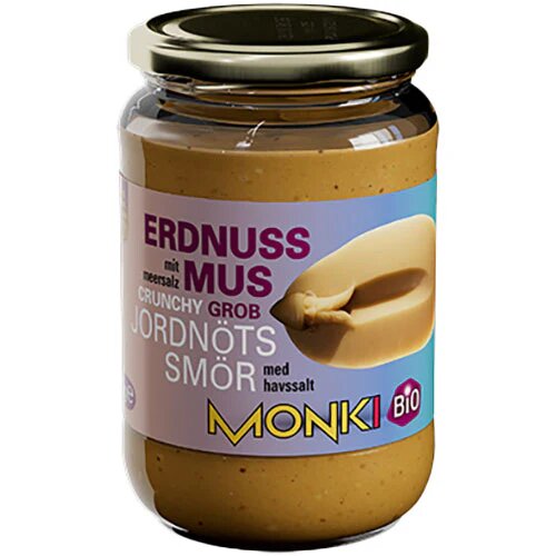 Jordnøddesmør Crunch ø Monki 650 Gram