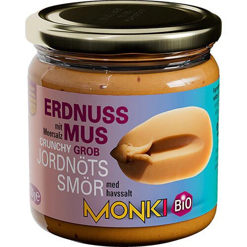 Jordnøddesmør Crunch ø Monki 330 Gram