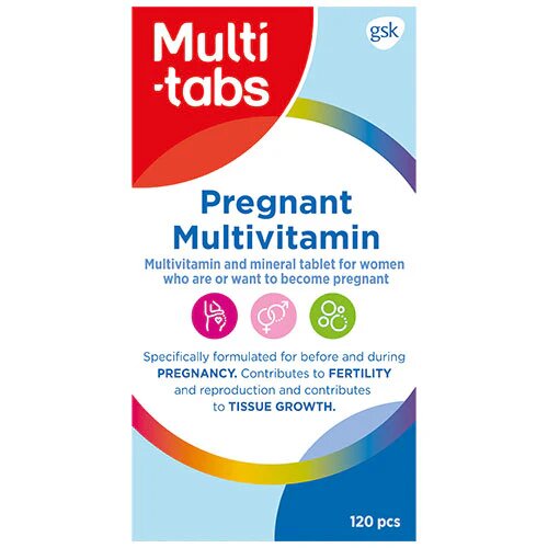 Multi Tabs Pregnant Multivitamin 120 Tabl