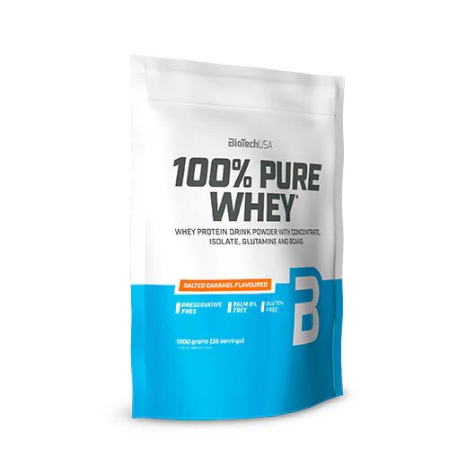 100  Pure Whey Protein Pulver Salted Caramel   454 Gram