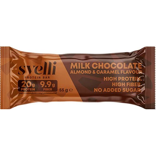 Svelli Milk Chocolate Almond   Caramel Flavour   55 Gram