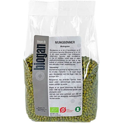 Mung Bønner økologisk   750 Gram