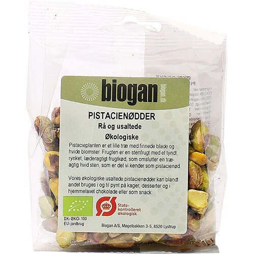 Pistacienødder Rå økologisk   50 Gram