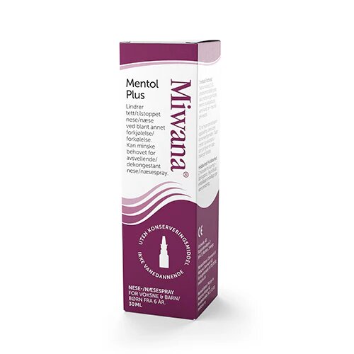 Miwana Næsespray Mentol Plus   30 Ml