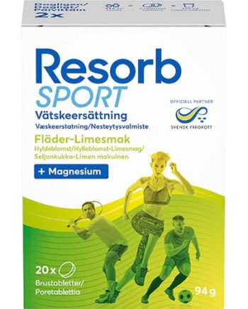 Resorb Sport Hyldeblomst Limesmag   20 Tabletter