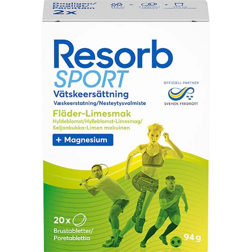 Resorb Sport Hyldeblomst Limesmag   20 Tabletter
