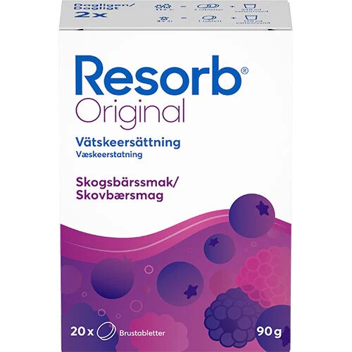 Resorb Original Skovbærsmag   20 Tabletter