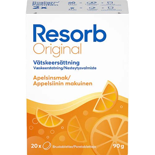 Resorb Original Appelsinsmag   20 Tabletter