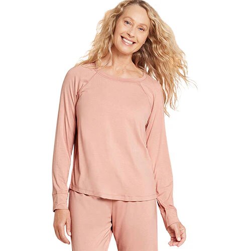 Goodnight Raglan Sleep Top Dusty Pink Str  M