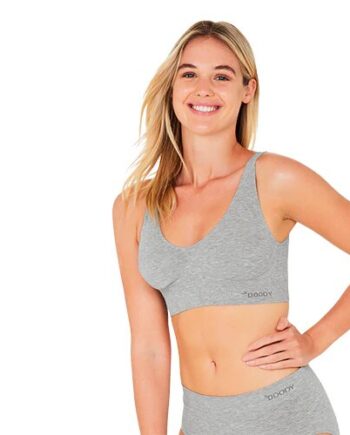 Padded Shaper Crop Bra Lysegrå Str  M