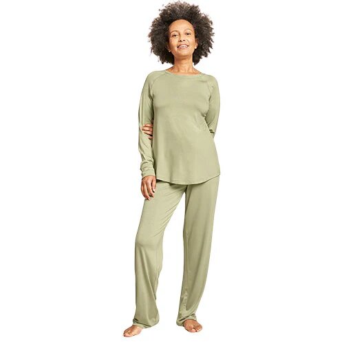 Goodnight Raglan Sleep Top Sage Str  L